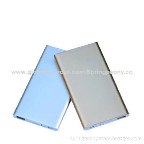 High-capacity Metal Case Ultra-thin Power Banks, 6,000mAh, Dual-USB